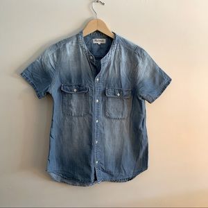 Madewell chambray denim shirt sleeve shirt